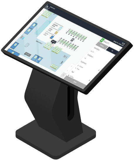 kiosk screen hot desk booking